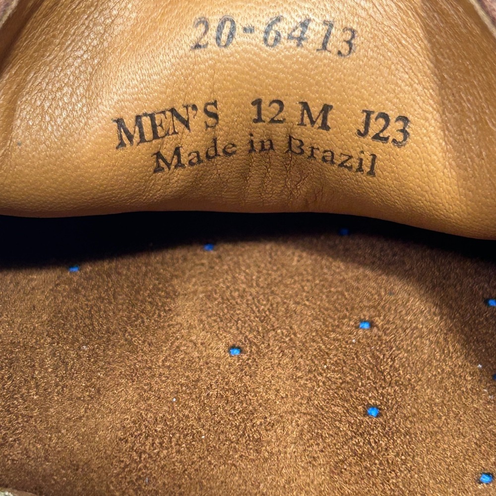 Johnston & Murphy‎ Buckle Drivers Mahogany Full Grain Men's Shoes Brown US 12M - Picture 9 of 9